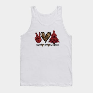 Christmas Peace and Love Tank Top